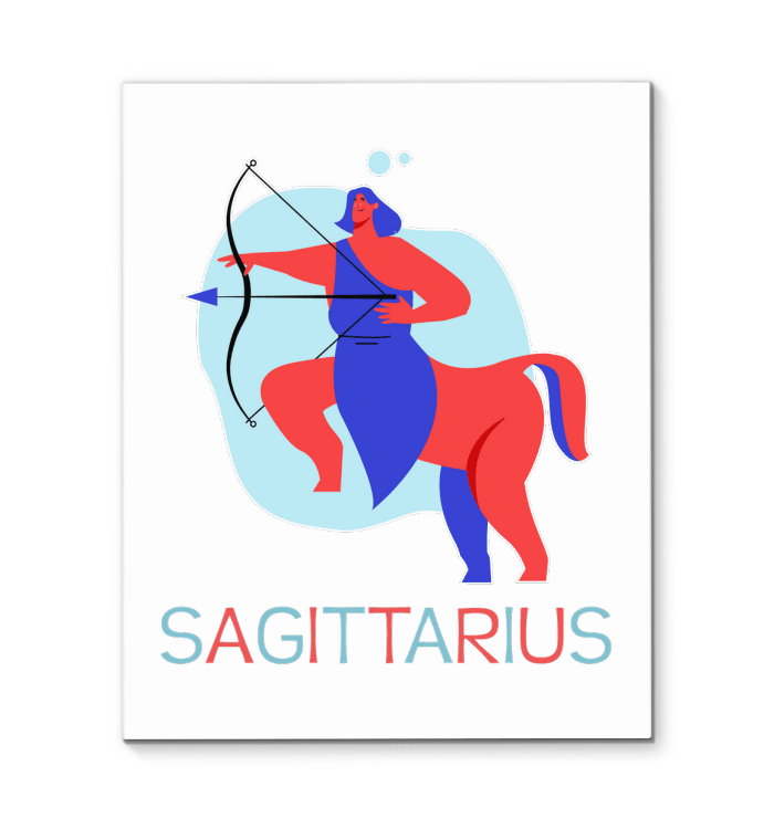 Sagittarius Wrapped Canvas 16x20 | Zodiac Series 4 - Beyond T-shirts