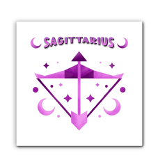 Sagittarius Wrapped Canvas 20x20 | Zodiac Series 2 - Beyond T-shirts