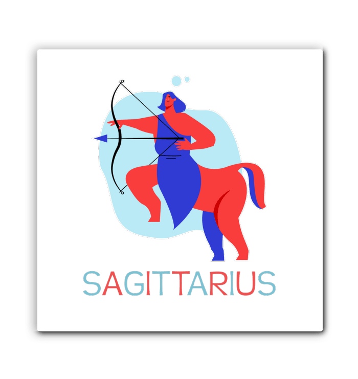 Sagittarius Wrapped Canvas 20x20 | Zodiac Series 4 - Beyond T-shirts