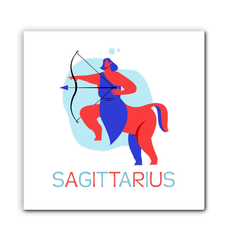 Sagittarius Wrapped Canvas 20x20 | Zodiac Series 4 - Beyond T-shirts