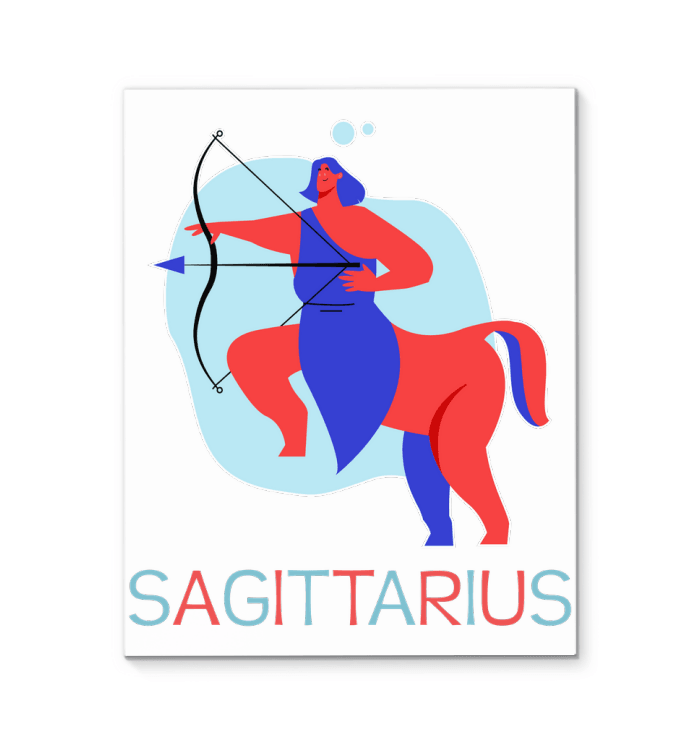 Sagittarius Wrapped Canvas 8x10 | Zodiac Series 4 - Beyond T-shirts