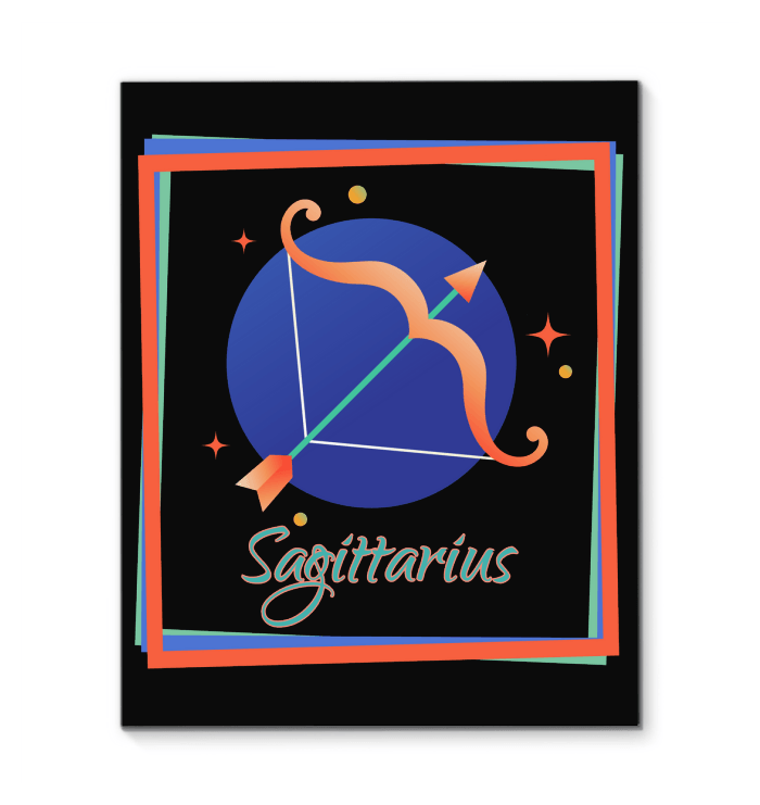 Sagittarius Wrapped Canvas | Zodiac series 3 - Beyond T-shirts