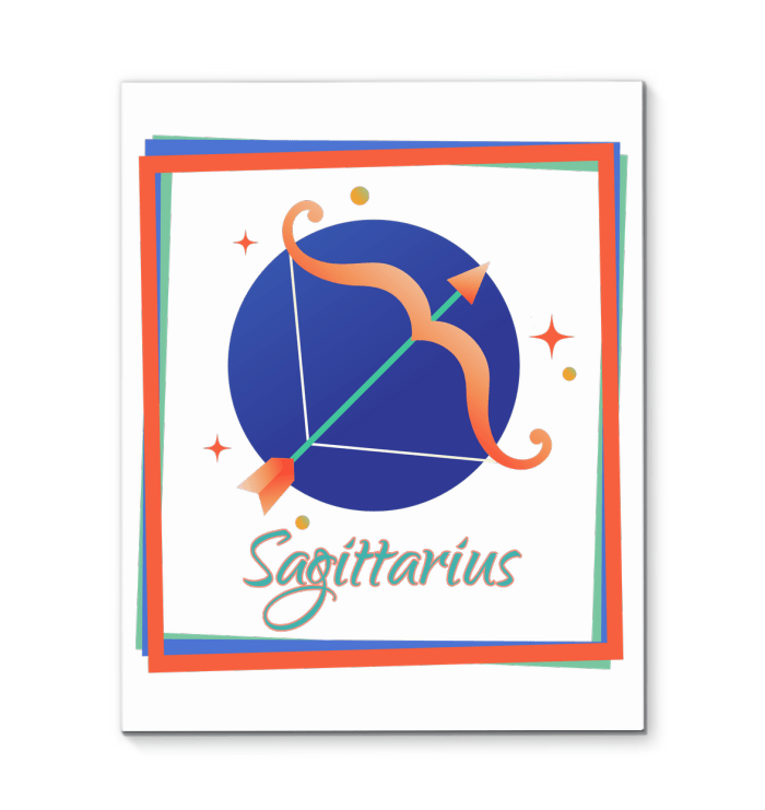 Sagittarius Wrapped Canvas | Zodiac series 3 - Beyond T-shirts