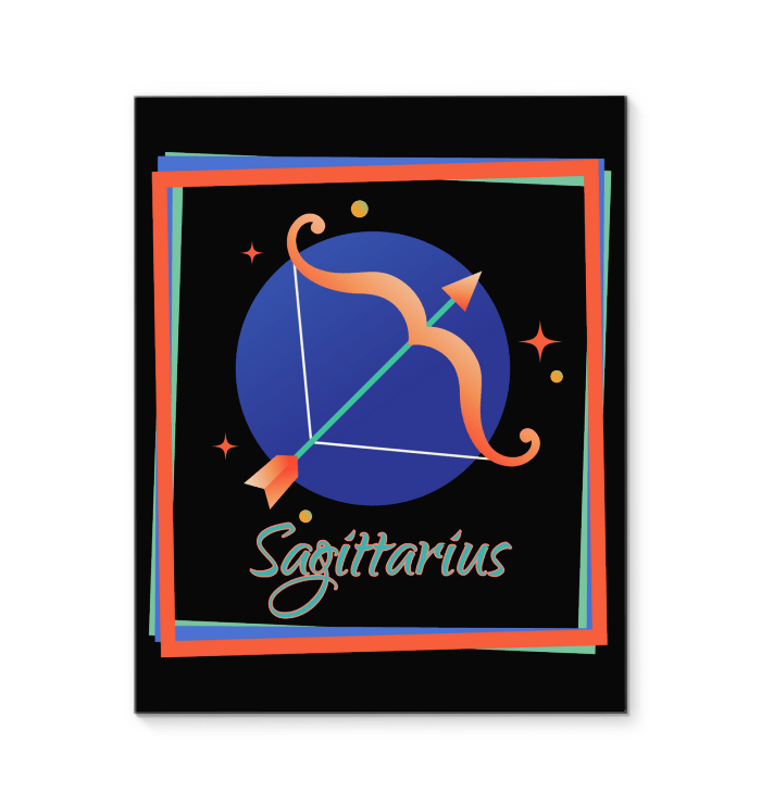 Sagittarius Wrapped Canvas | Zodiac series 3 - Beyond T-shirts