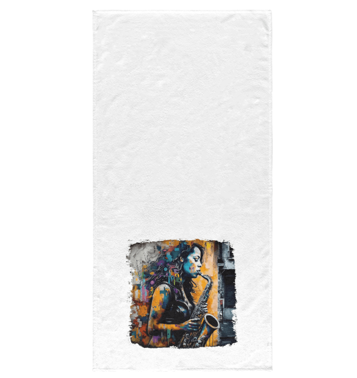 Saxophone Inspires Her Art Bath Towel - Beyond T-shirts