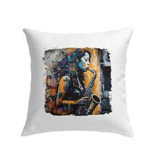 Saxophone Inspires Her Art Indoor Pillow - Beyond T-shirts