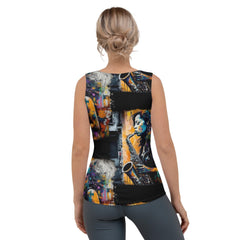 Saxophone Inspires Her Art Sublimation Cut & Sew Tank Top - Beyond T-shirts