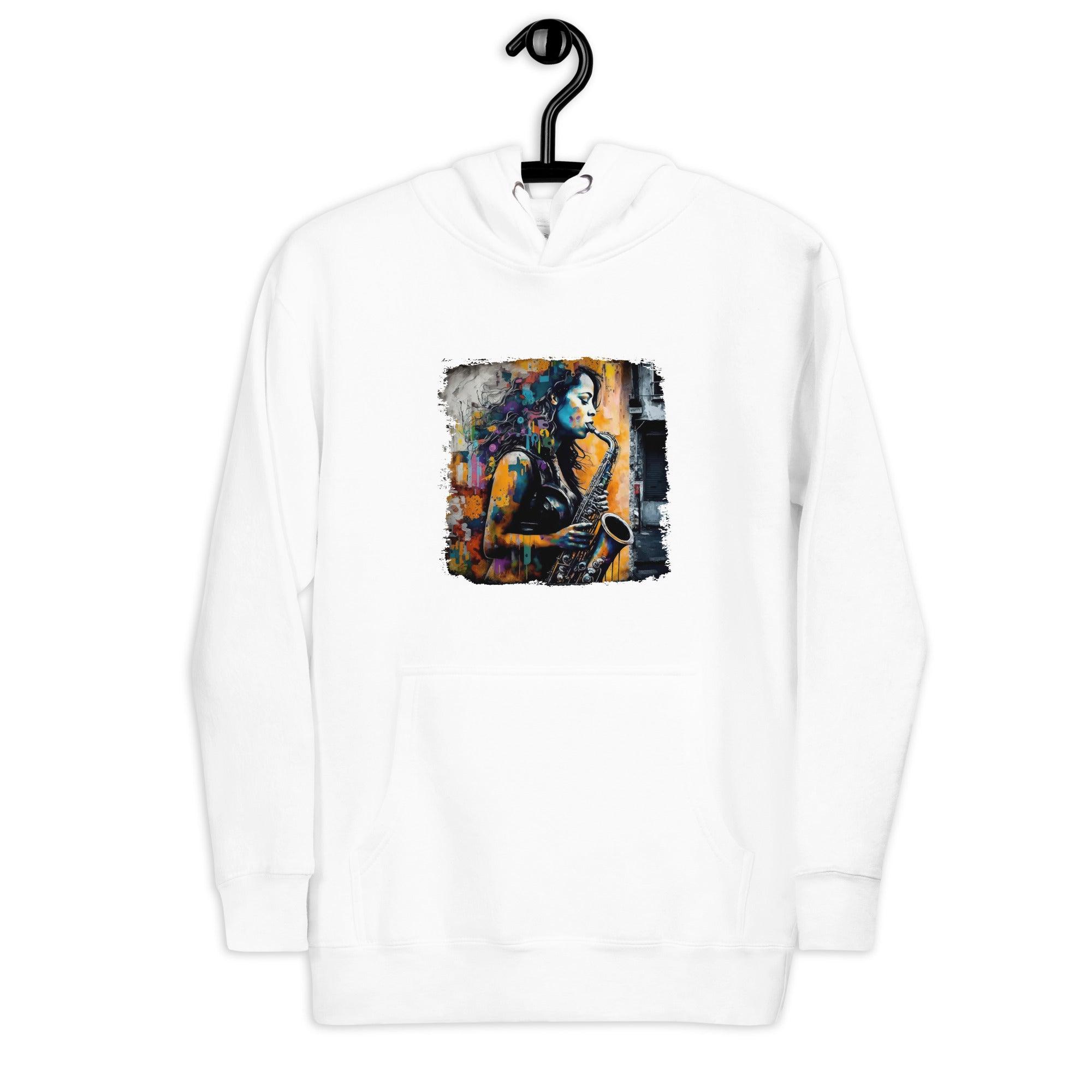 Saxophone Inspires Her Art Unisex Hoodie - Beyond T-shirts