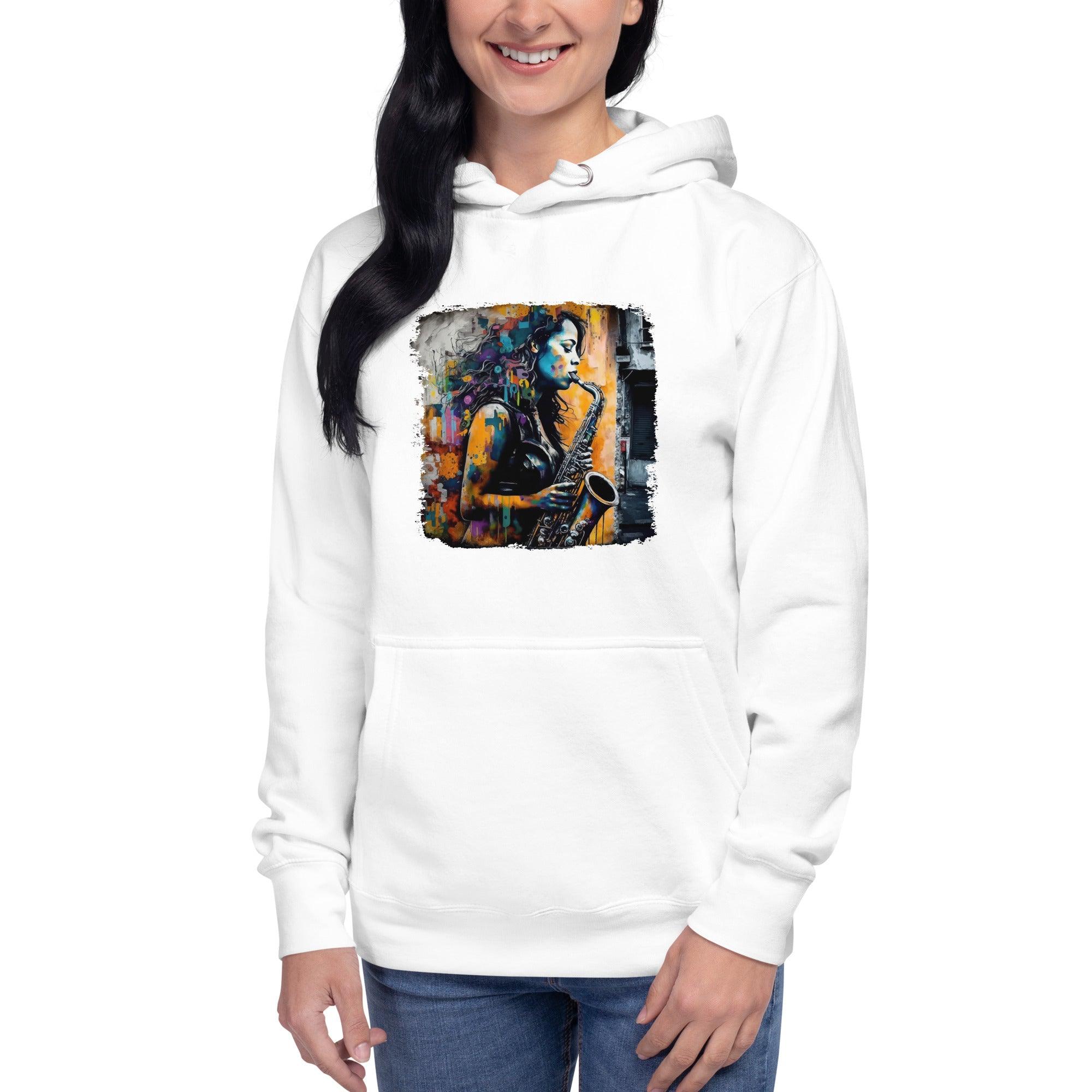 Saxophone Inspires Her Art Unisex Hoodie - Beyond T-shirts