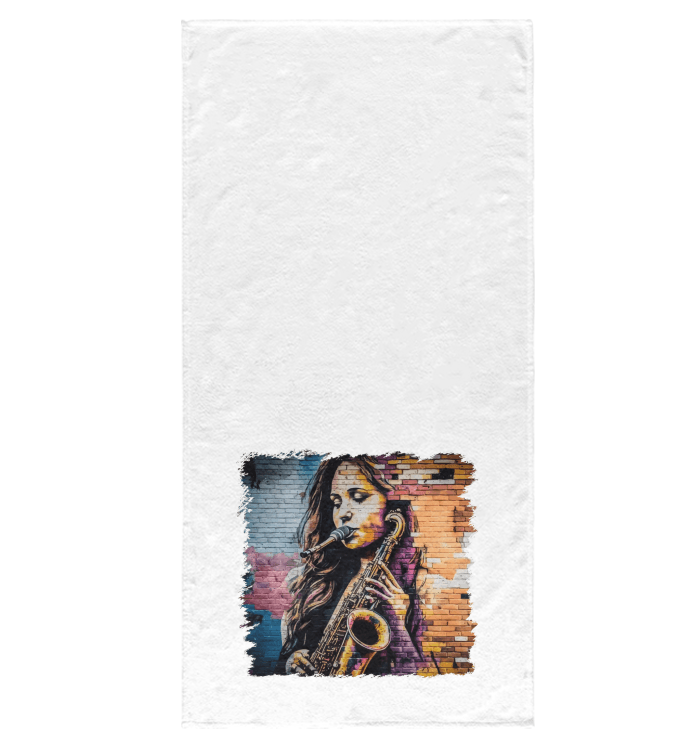 Saxophone Is Her Voice Bath Towel - Beyond T-shirts