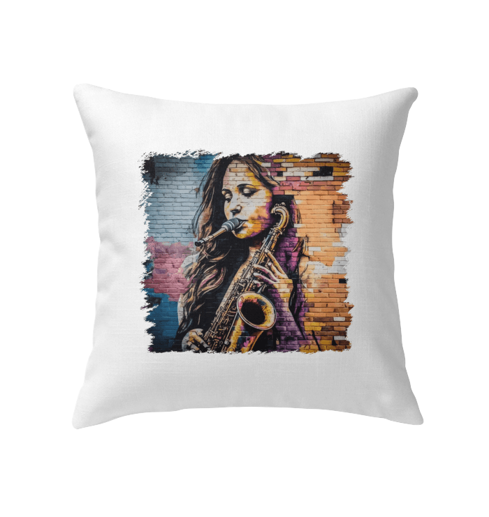 Saxophone Is Her Voice Indoor Pillow - Beyond T-shirts