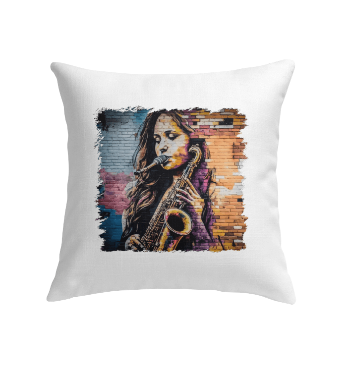 Saxophone Is Her Voice Indoor Pillow - Beyond T-shirts