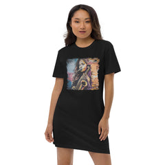 Saxophone Is Her Voice Organic Cotton T-shirt Dress - Beyond T-shirts