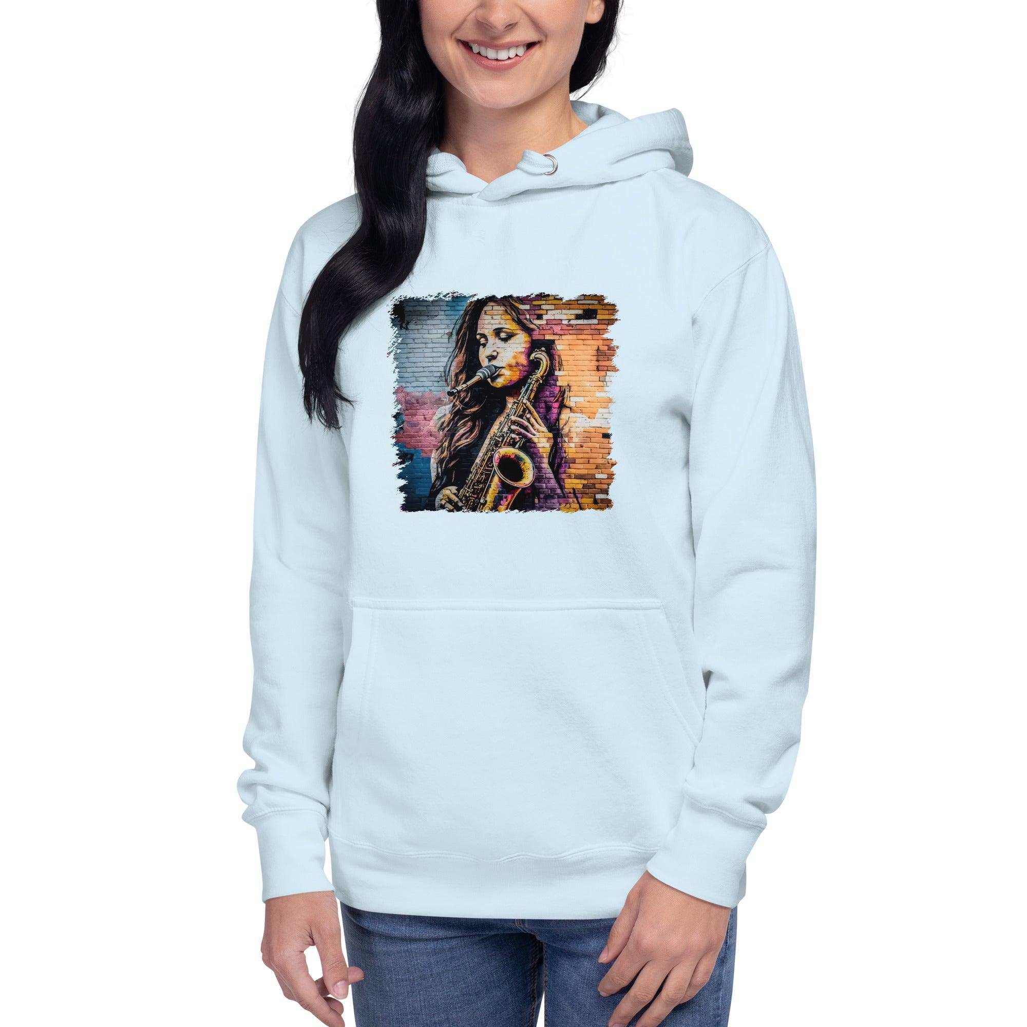 Saxophone Is Her Voice Unisex Hoodie - Beyond T-shirts