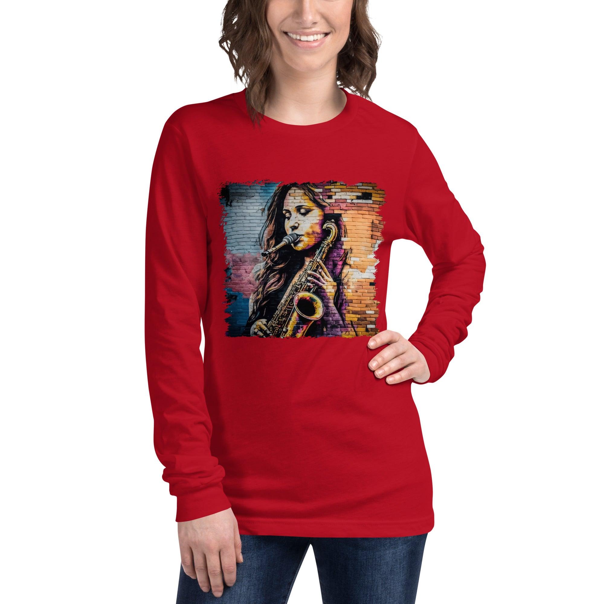 Saxophone Is Her Voice Unisex Long Sleeve Tee - Beyond T-shirts