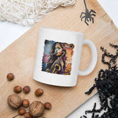 Saxophone Is Her Voice White Glossy Mug - Beyond T-shirts