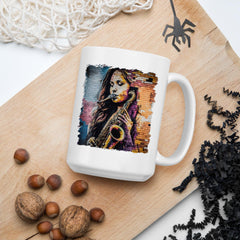 Saxophone Is Her Voice White Glossy Mug - Beyond T-shirts