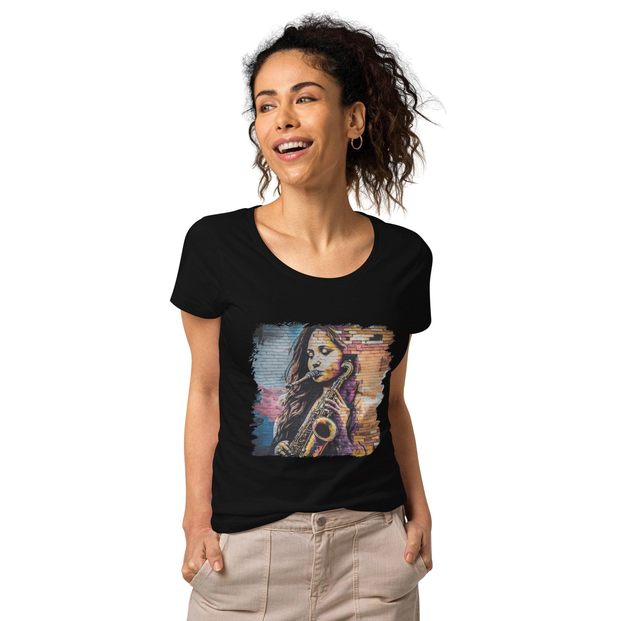 Saxophone Is Her Voice Women’s Basic Organic T-shirt - Beyond T-shirts