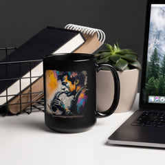 Saxophone Sorcery Black Glossy Mug - Beyond T-shirts