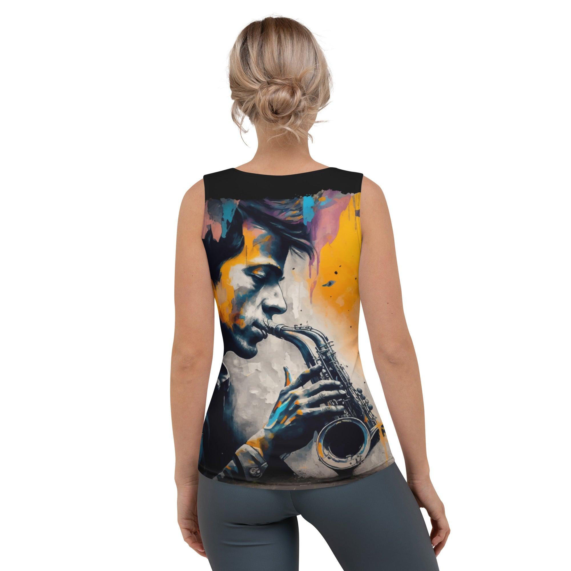 Saxophone Sorcery Sublimation Cut & Sew Tank Top - Beyond T-shirts