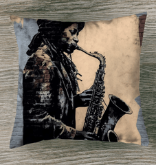 Saxophone Swagger Indoor Pillow - Beyond T-shirts