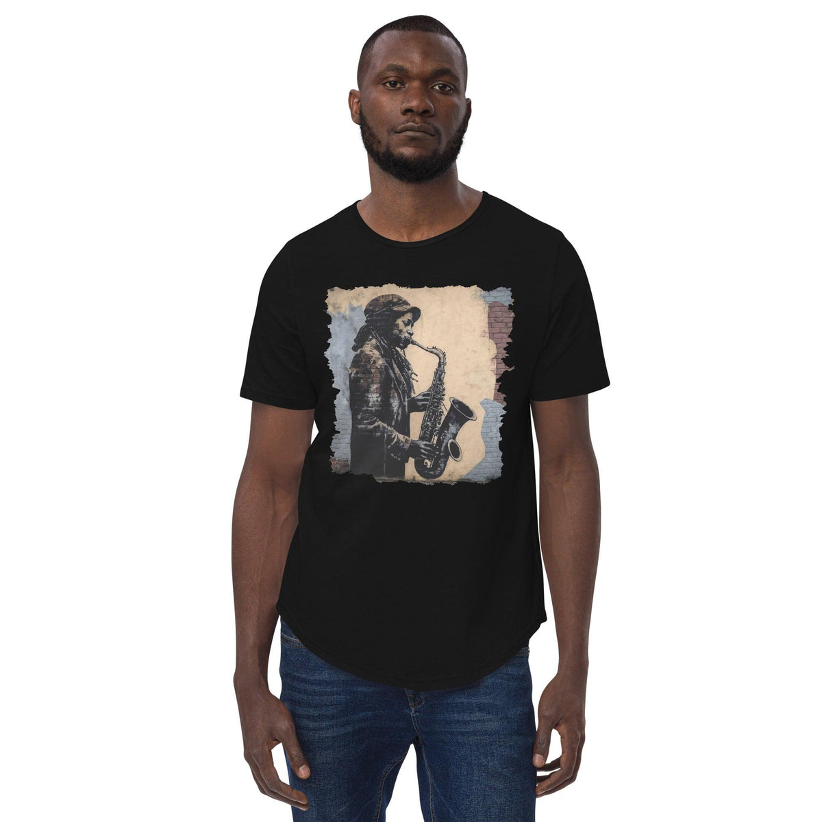 Saxophone Swagger Men's Curved Hem T-Shirt - Beyond T-shirts