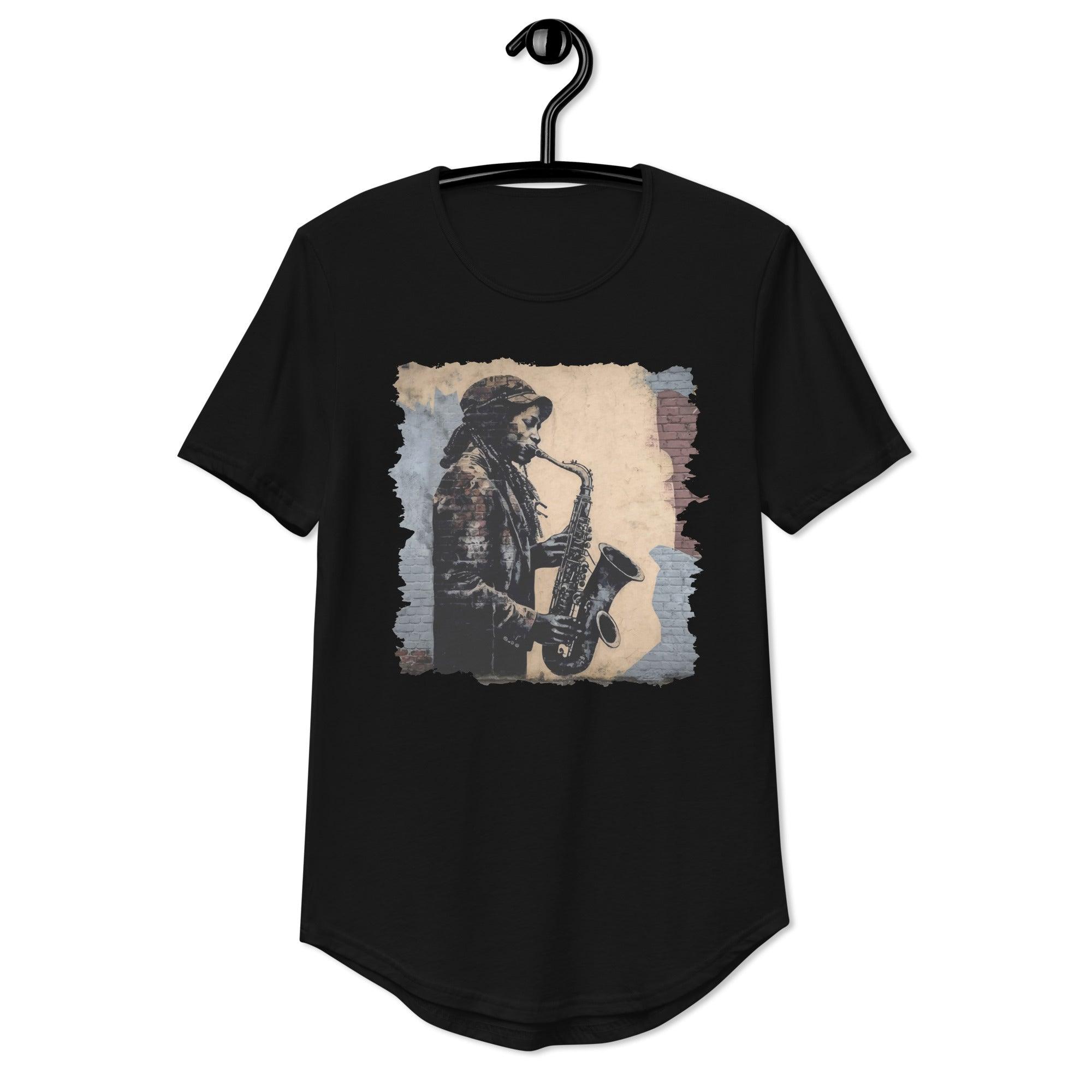 Saxophone Swagger Men's Curved Hem T-Shirt - Beyond T-shirts