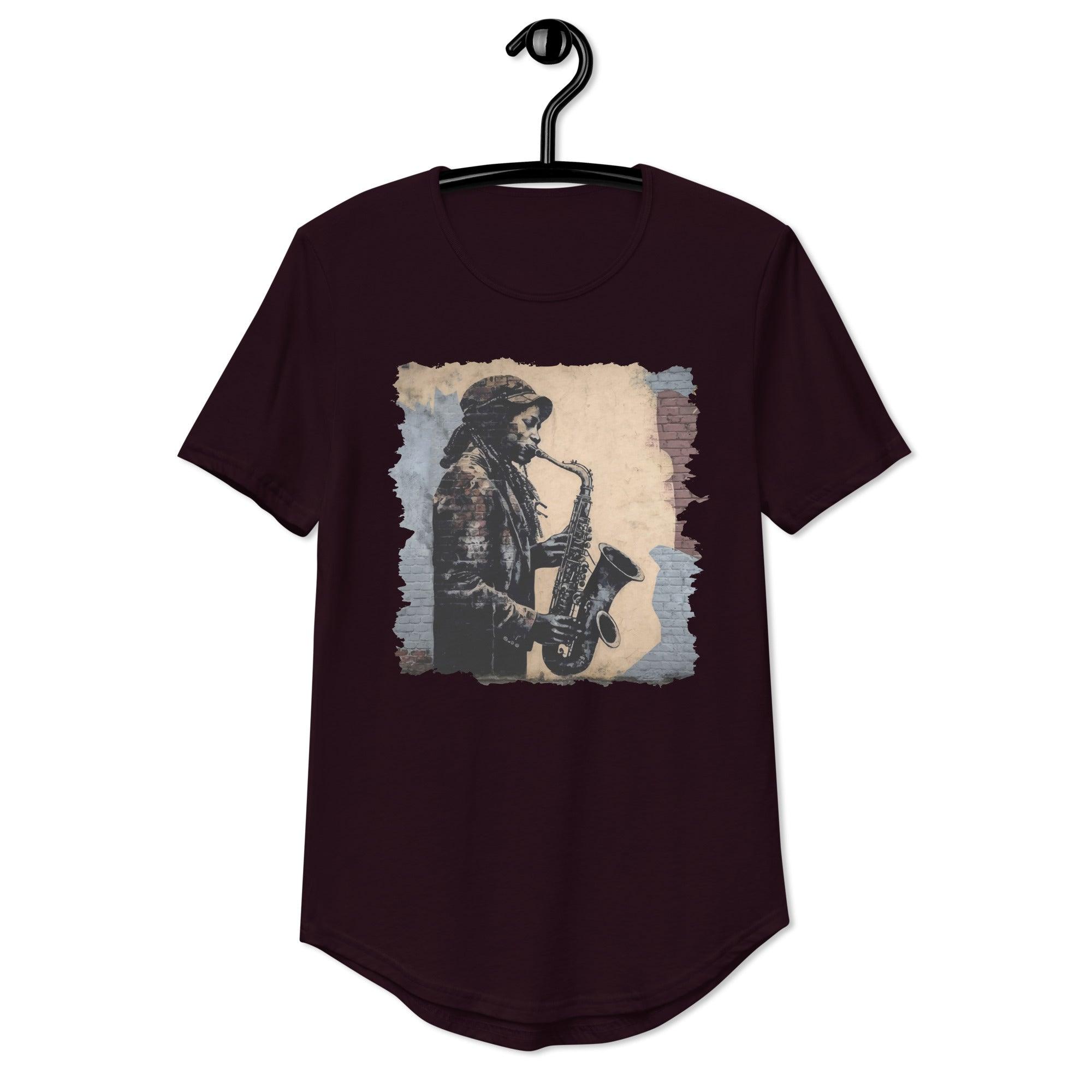 Saxophone Swagger Men's Curved Hem T-Shirt - Beyond T-shirts