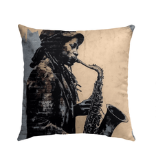 Saxophone Swagger Outdoor Pillow - Beyond T-shirts