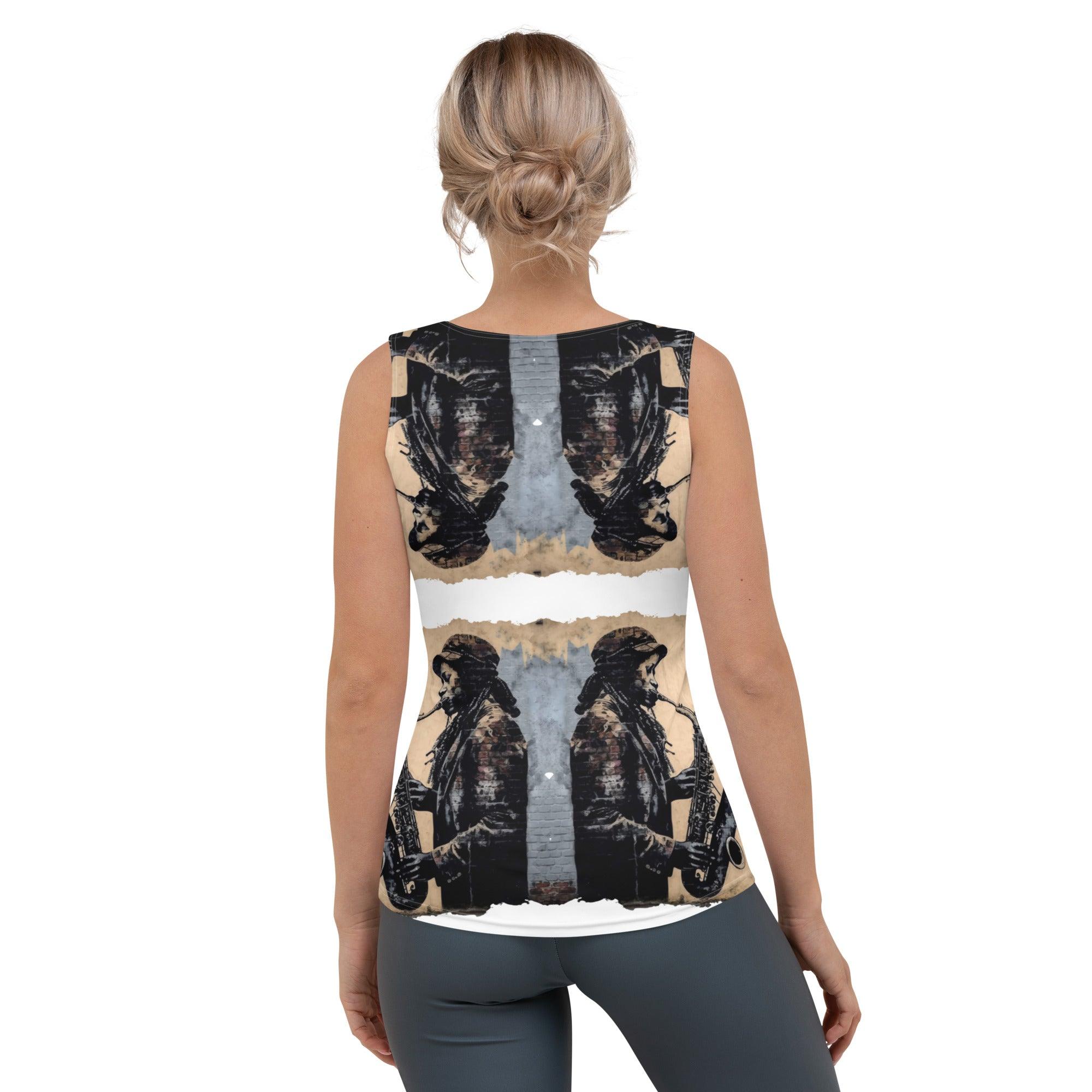Saxophone Swagger Sublimation Cut & Sew Tank Top - Beyond T-shirts