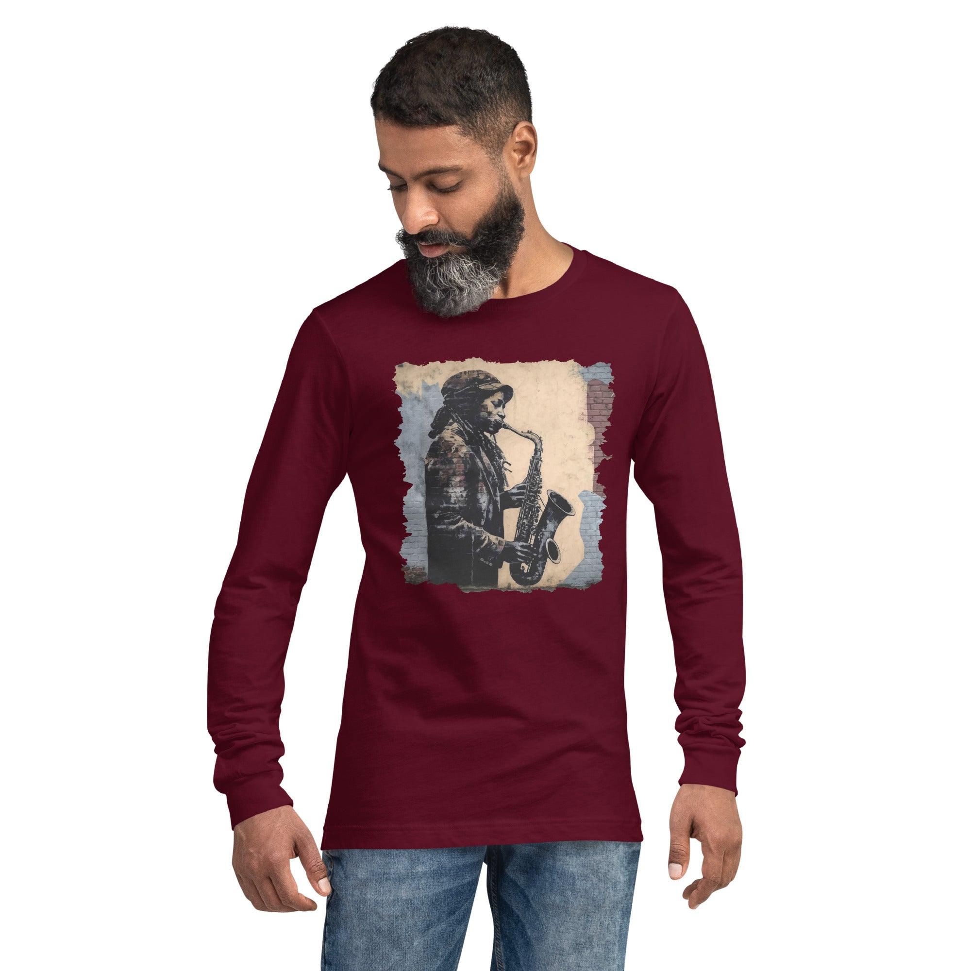 Saxophone Swagger Unisex Long Sleeve Tee - Beyond T-shirts