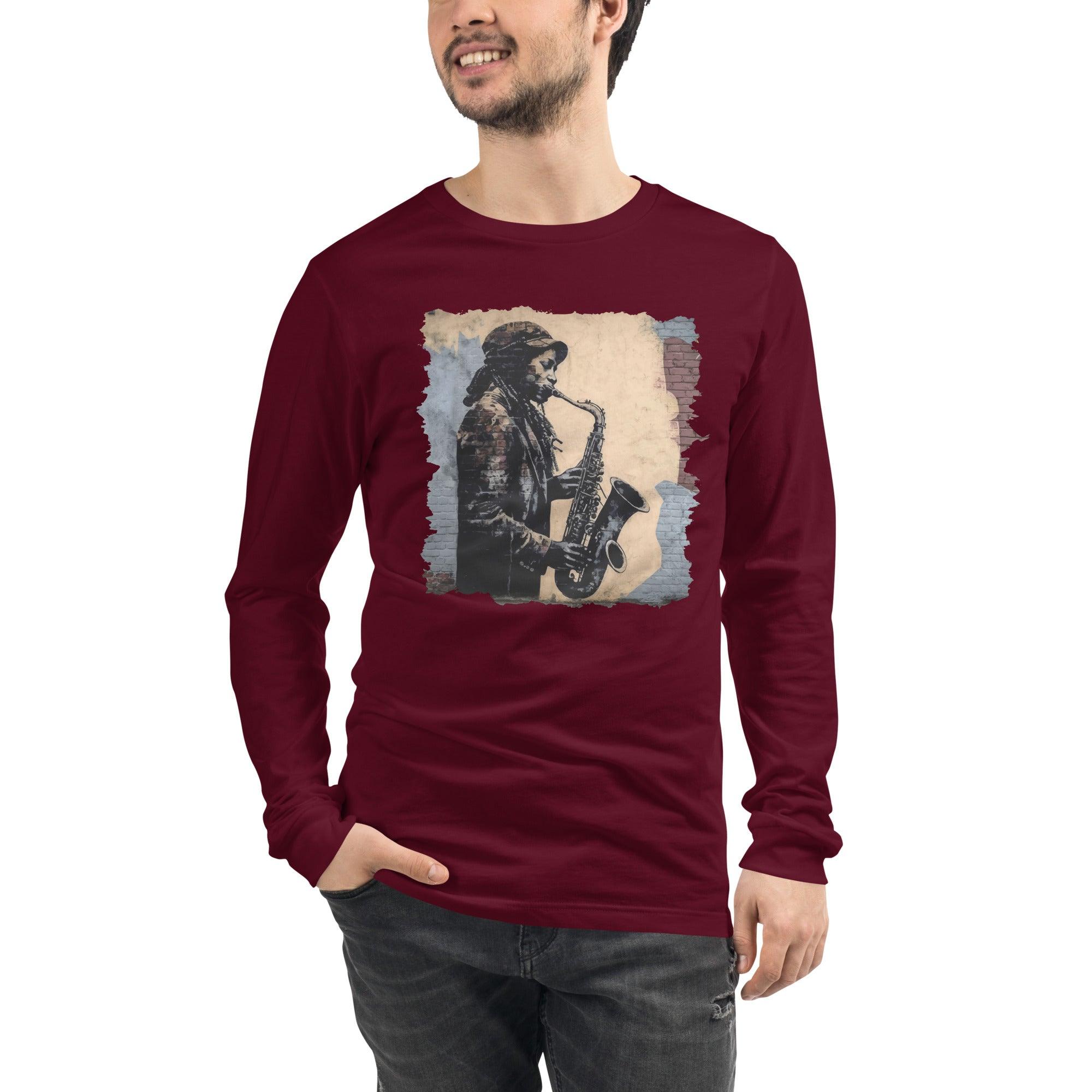 Saxophone Swagger Unisex Long Sleeve Tee - Beyond T-shirts