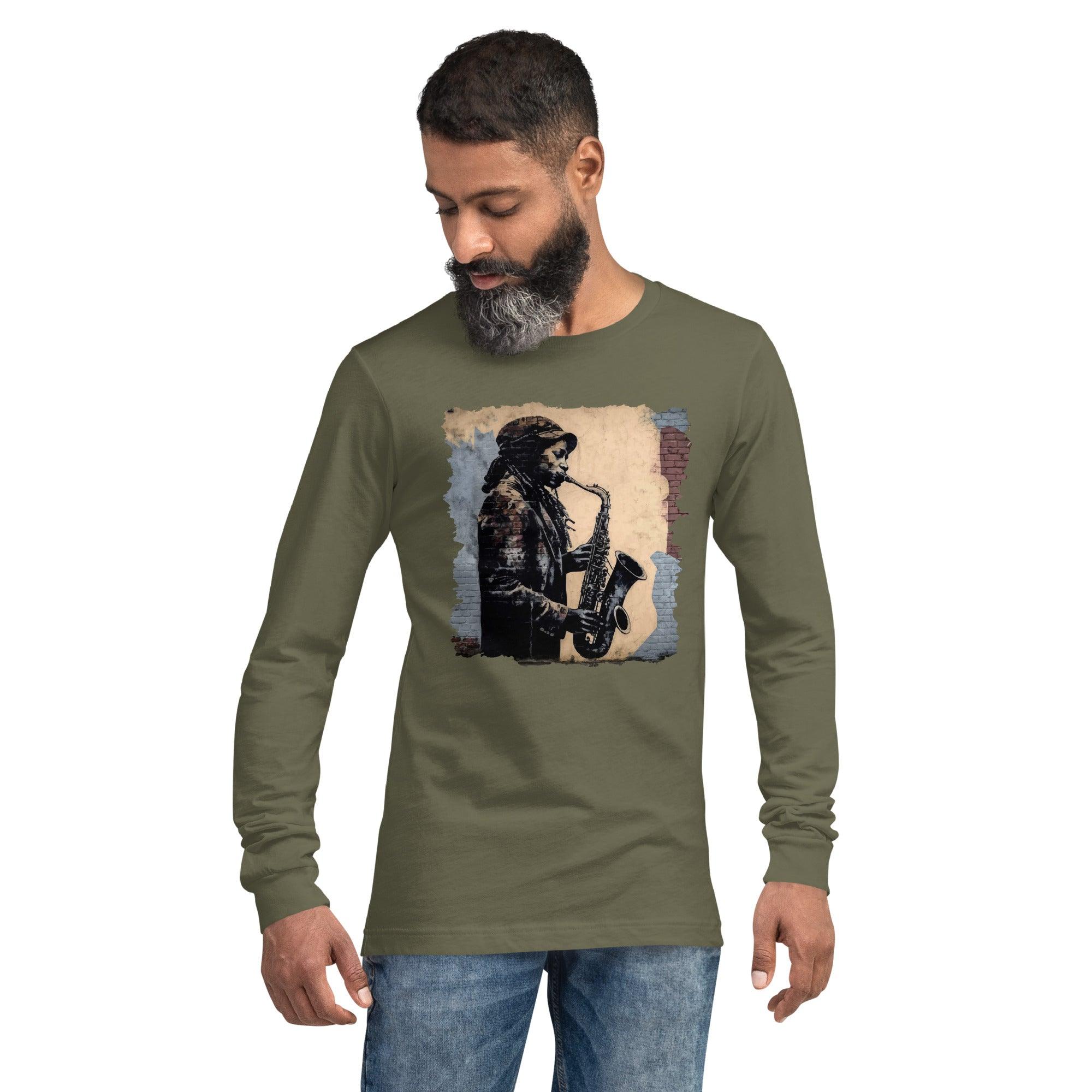 Saxophone Swagger Unisex Long Sleeve Tee - Beyond T-shirts