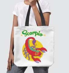 Scorpio Basketweave Tote Bag | Zodiac Series 5 - Beyond T-shirts
