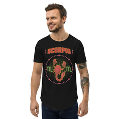 Scorpio Men's Curved Hem T-Shirt | Zodiac Series 1 - Beyond T-shirts