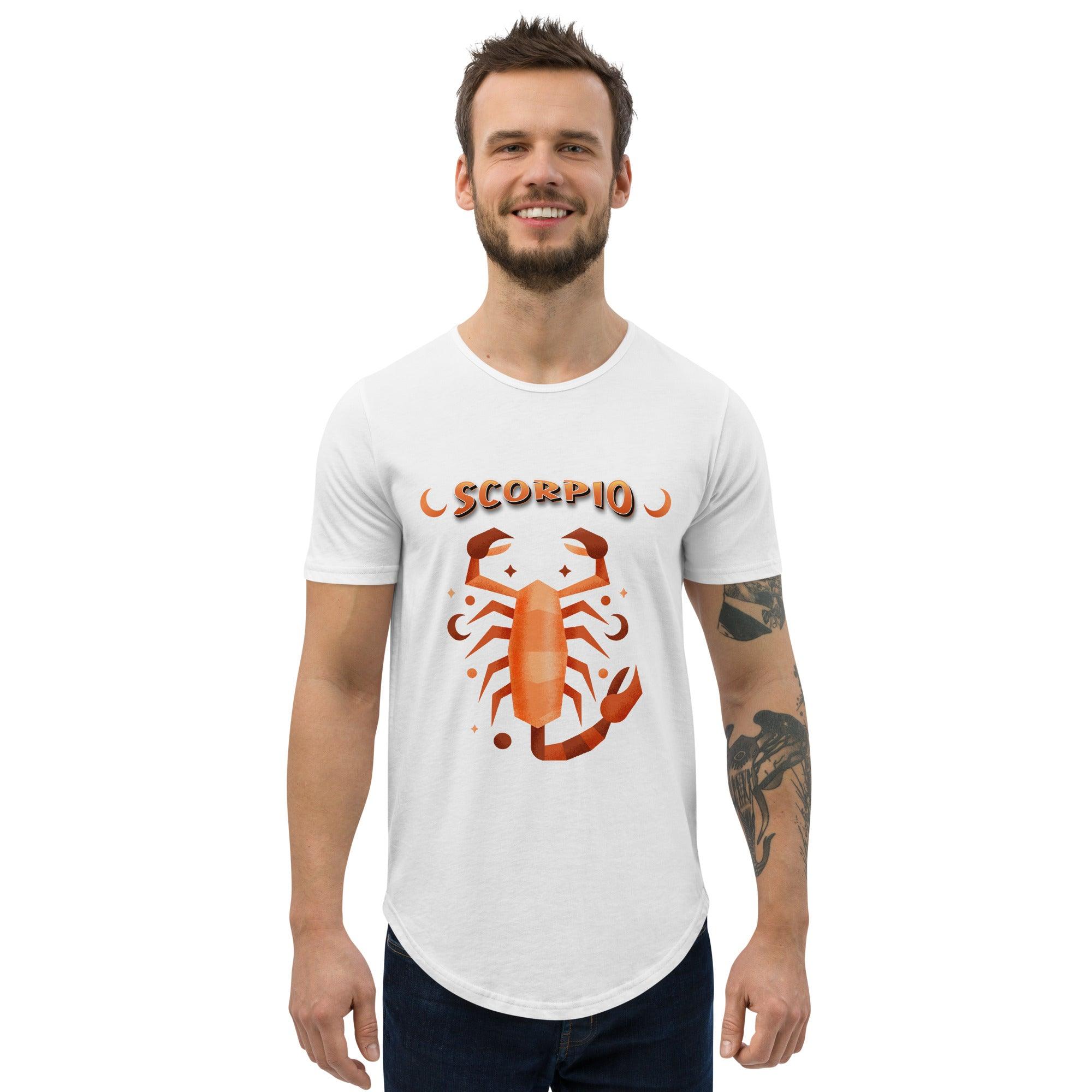 Scorpio Men's Curved Hem T-Shirt | Zodiac Series 2 - Beyond T-shirts