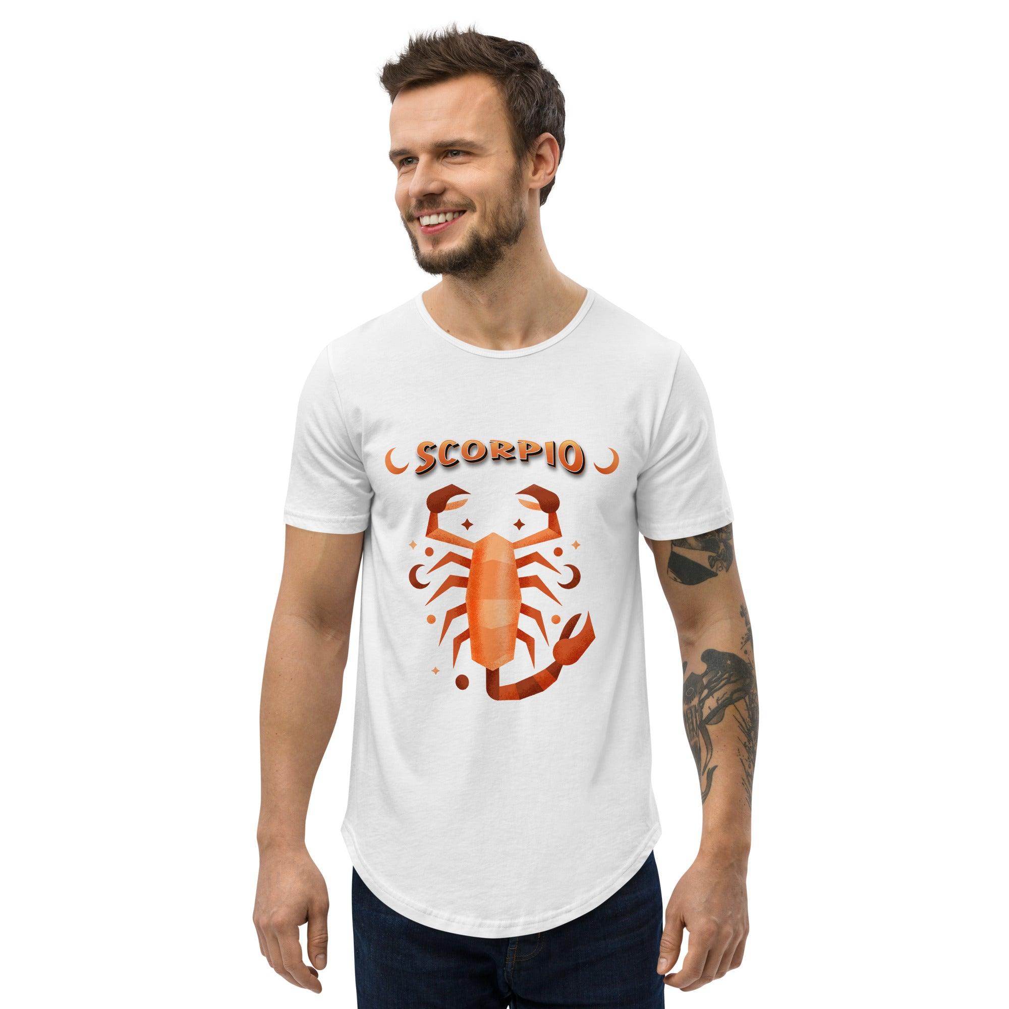 Scorpio Men's Curved Hem T-Shirt | Zodiac Series 2 - Beyond T-shirts