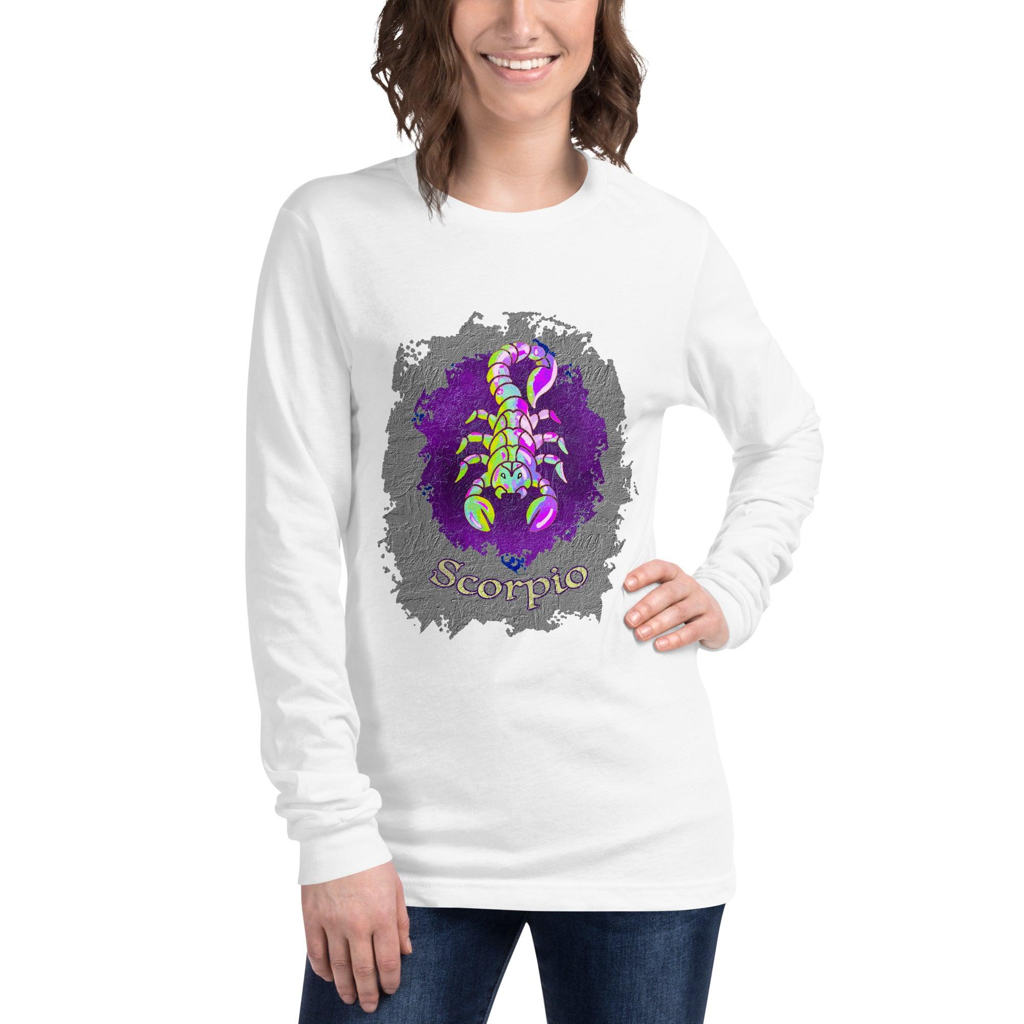 Scorpio Unisex Long Sleeve Tee | Zodiac Series 11 - Beyond T-shirts