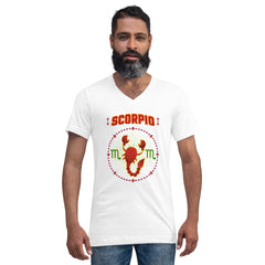 Scorpio Unisex Short Sleeve V-Neck T-Shirt | Zodiac Series 1 - Beyond T-shirts