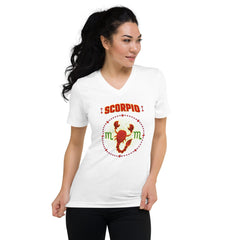 Scorpio Unisex Short Sleeve V-Neck T-Shirt | Zodiac Series 1 - Beyond T-shirts