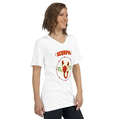 Scorpio Unisex Short Sleeve V-Neck T-Shirt | Zodiac Series 1 - Beyond T-shirts