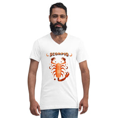 Scorpio Unisex Short Sleeve V-Neck T-Shirt | Zodiac Series 2 - Beyond T-shirts