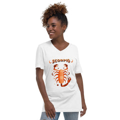 Scorpio Unisex Short Sleeve V-Neck T-Shirt | Zodiac Series 2 - Beyond T-shirts