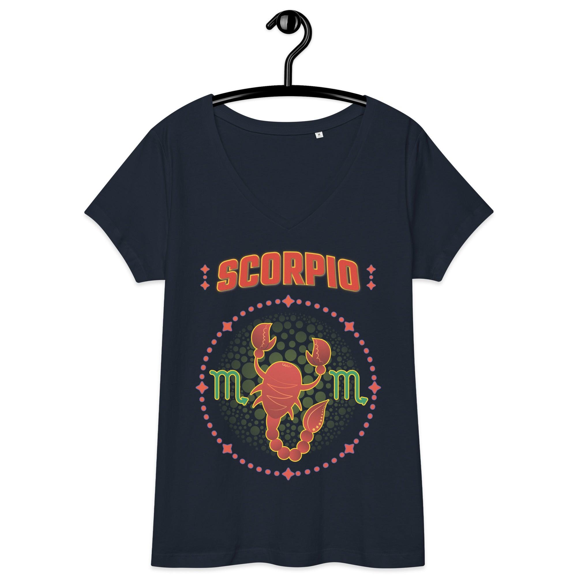 Scorpio Women’s Fitted V-Neck T-Shirt | Zodiac Series 1 - Beyond T-shirts