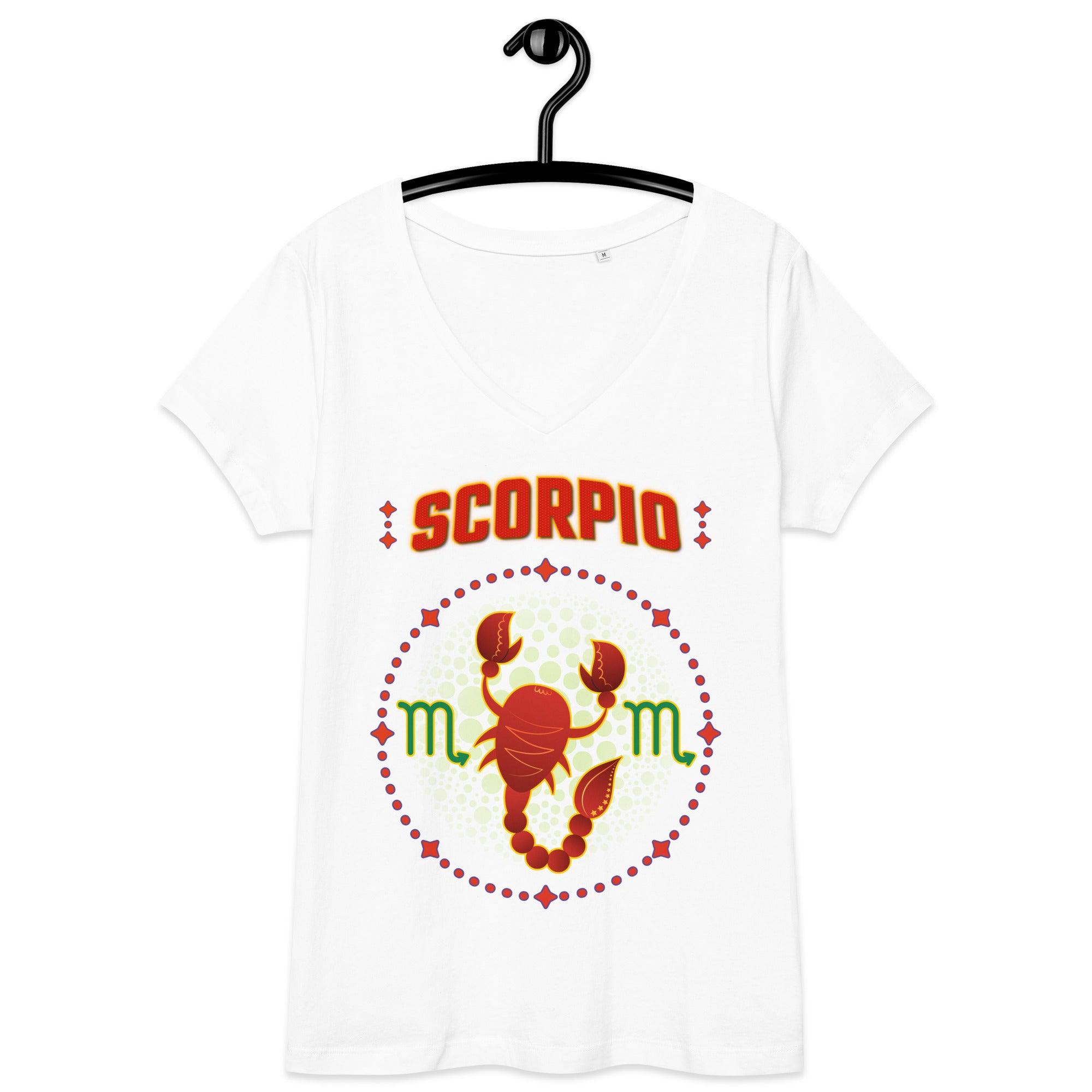 Scorpio Women’s Fitted V-Neck T-Shirt | Zodiac Series 1 - Beyond T-shirts