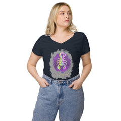 Scorpio Women’s Fitted V-neck T-shirt | Zodiac Series 11 - Beyond T-shirts