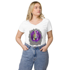 Scorpio Women’s Fitted V-neck T-shirt | Zodiac Series 11 - Beyond T-shirts