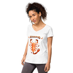 Scorpio Women’s Fitted V-neck T-shirt | Zodiac Series 2 - Beyond T-shirts