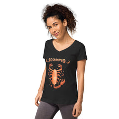 Scorpio Women’s Fitted V-neck T-shirt | Zodiac Series 2 - Beyond T-shirts