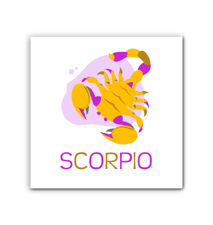 Scorpio Wrapped Canvas 12x12 | Zodiac Series 4 - Beyond T-shirts